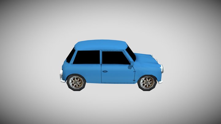 Austin Mini Cooper S 1964 Low Poly 3D Model