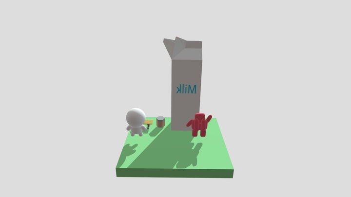 Big Malk At park 3D Model