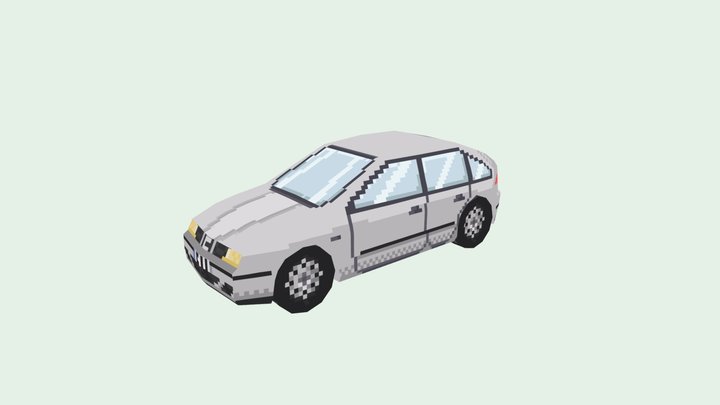 Seat Leon 1 | Pixel Art 3D Model