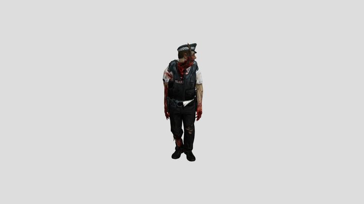 Thriller zombie police 3D Model