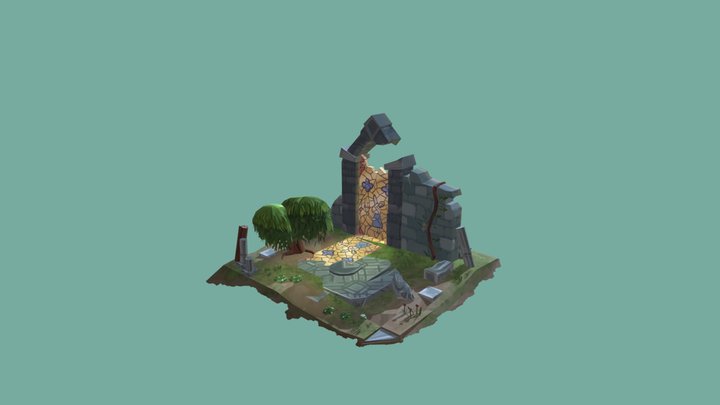 [Student work] Gothic ruins in a forest 3D Model