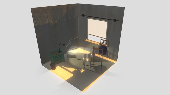 Uppgift 1: Rum med interiör 3D Model
