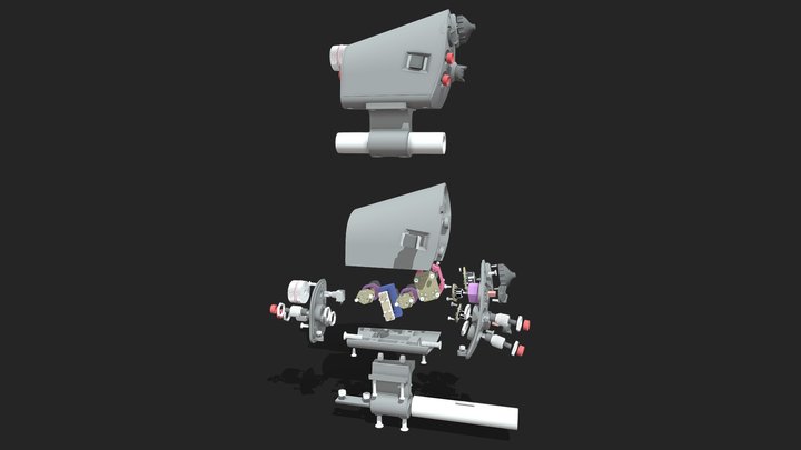 Throttle V10 Assembled And Blown Out 3D Model