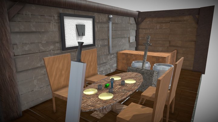 Checkpoint medieval 3D Model