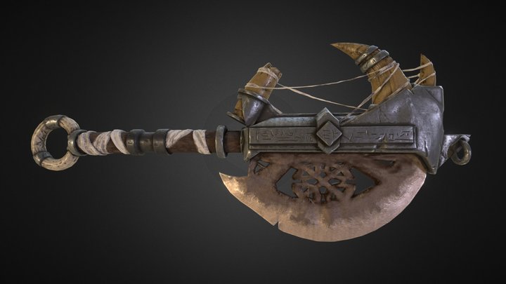Battle Axe 3D Model