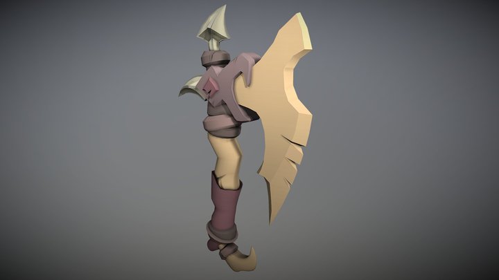 One Handed War Axe WIP 3D Model