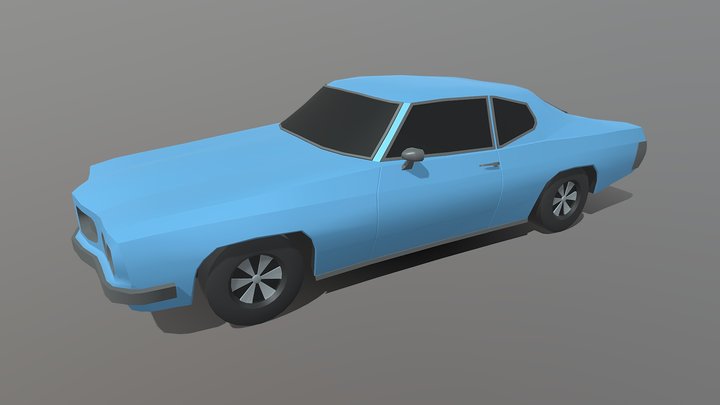 Low Poly Car (Pontiac Le Mans 1971) 3D Model