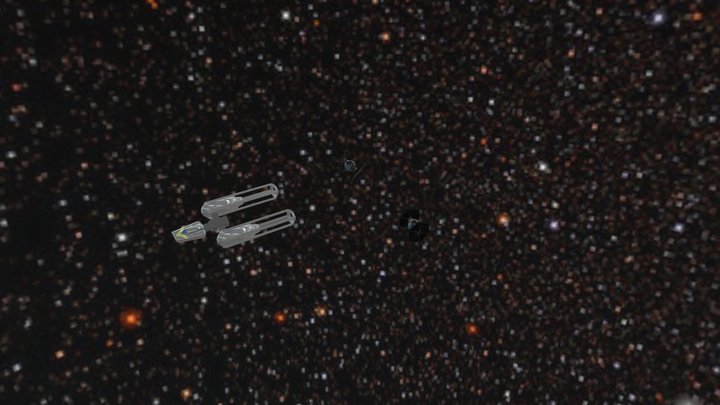 Y-wing and 2 TIE-Fighter 3D Model