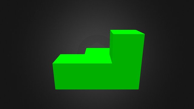 Puzzle Cube Green Part SF 3D Model