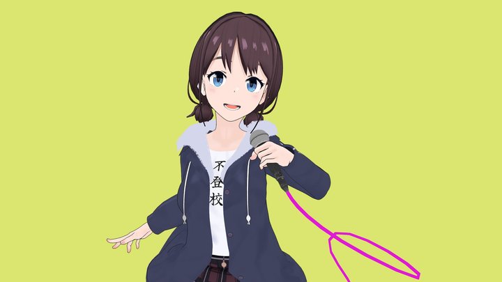 Nina Iseri "GIRL'S BAND CRY" / 井芹仁菜 "ガールズバンドクライ" 3D Model