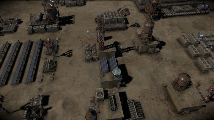 RTS Rooftop Props. TopView 3D Model