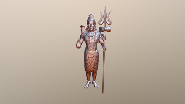 Lord Shiva in Standing posture 3D Model