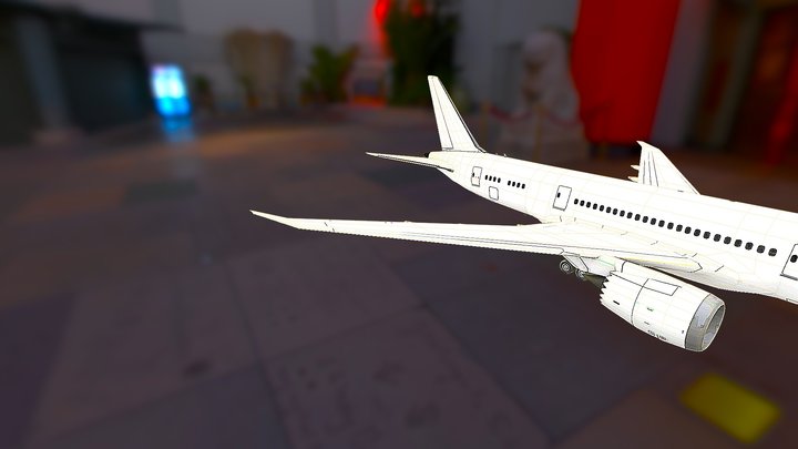 Boeing 787 8 Obj 3D Model