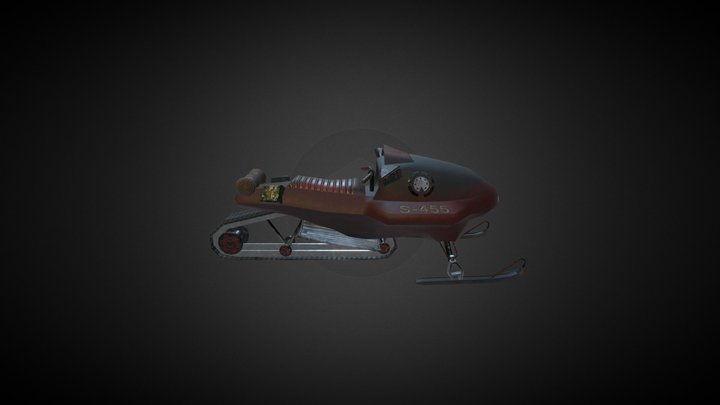 PBR Snowmobile 3D Model