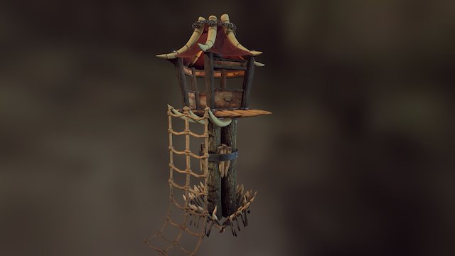 Orc Watch Tower 3D Model