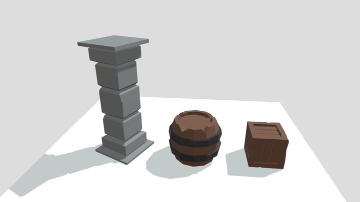 Basic Dungeon Props 3D Model