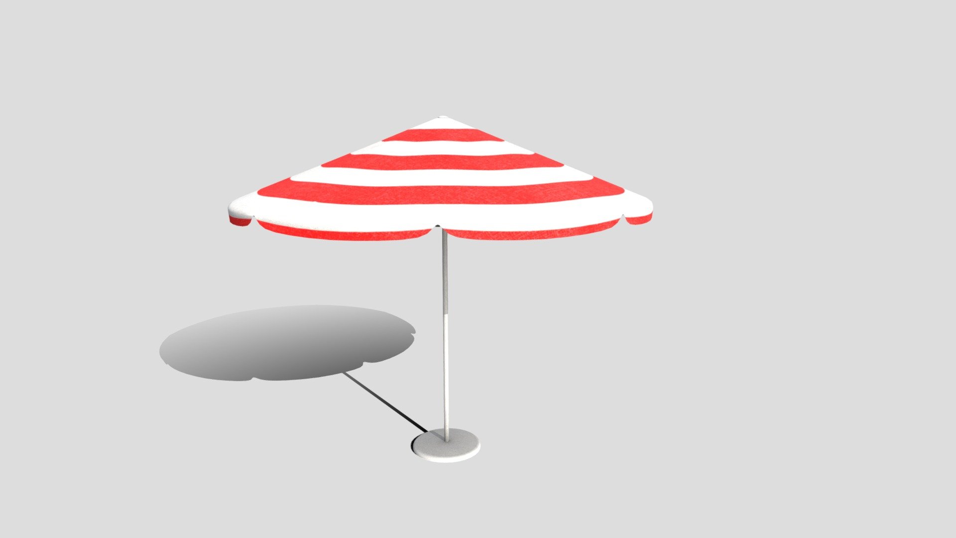 Red beach umbrella