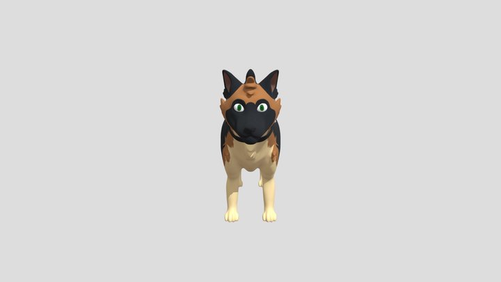 Rex the German Shepard 3D Model
