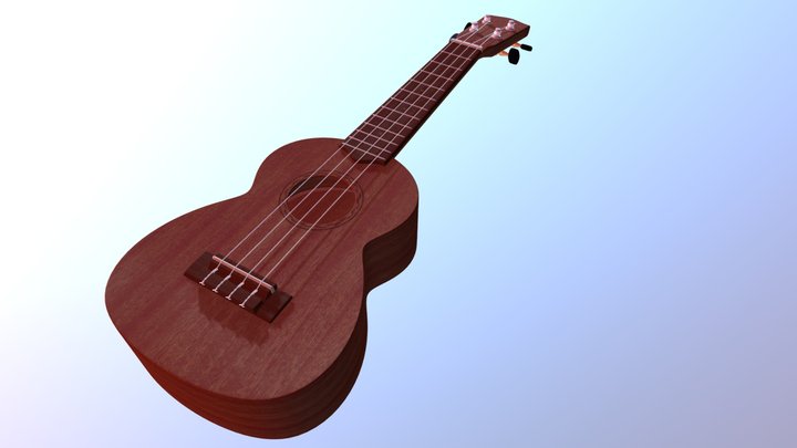 Ukulele 3D Model