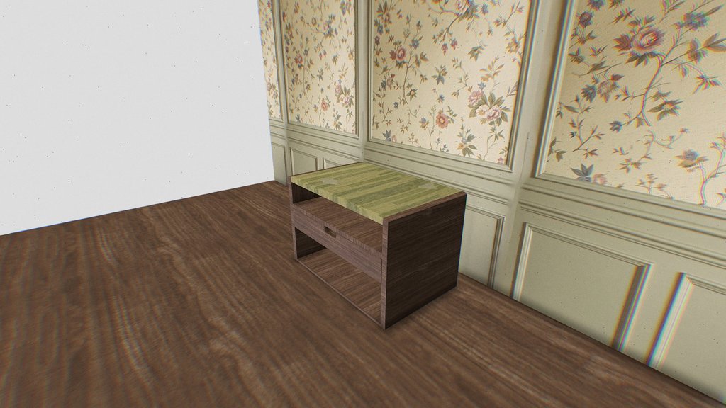 low-poly nightstand