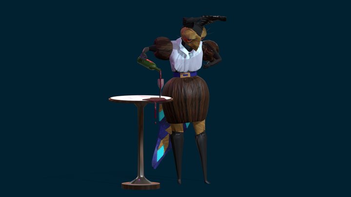 Mothraya on the Clock 3D Model