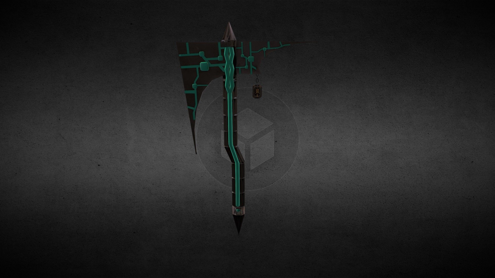 sci-fi viking axe