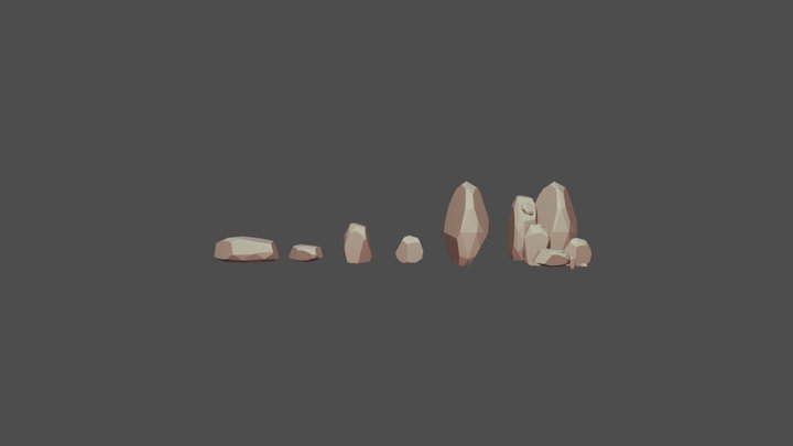 LowPoly Rock Pack! - Individual rock 3D Model