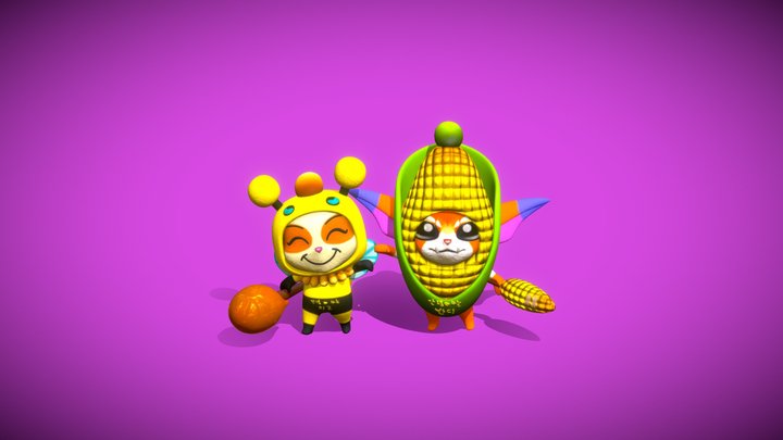 Teemo&Gnar (For Chigo&Bandi) 3D Model