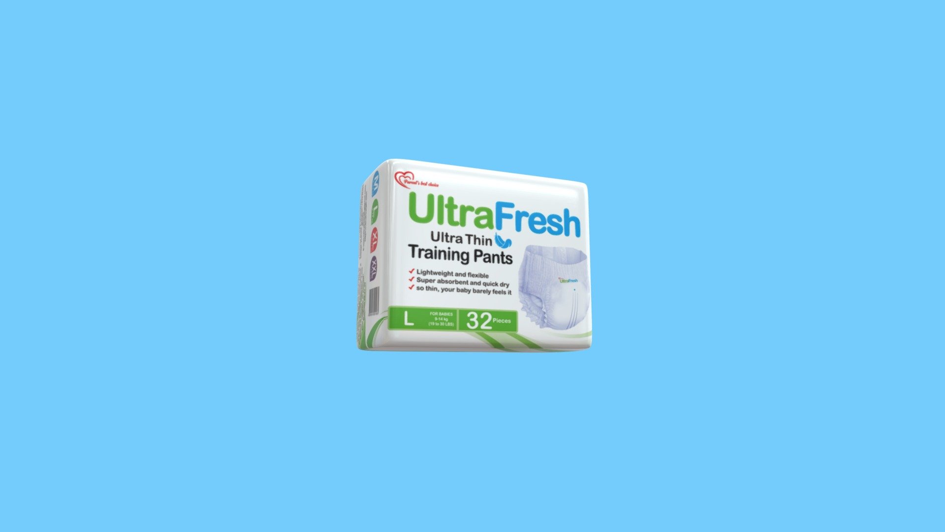 L UltraFresh Ultra Thin Training Pants