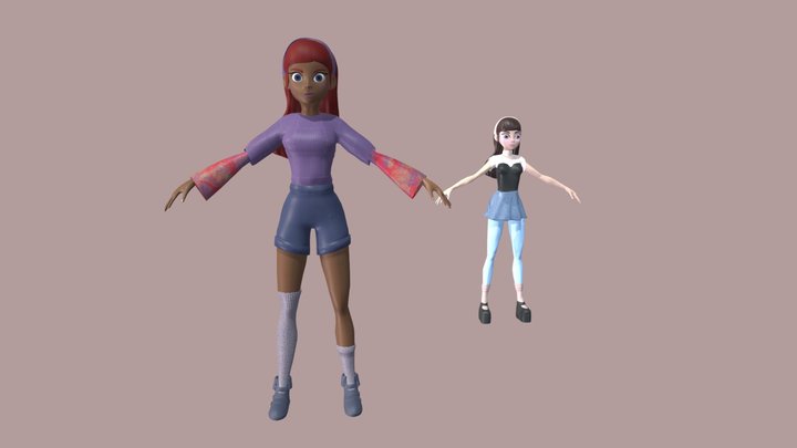 Garotas 3D Model