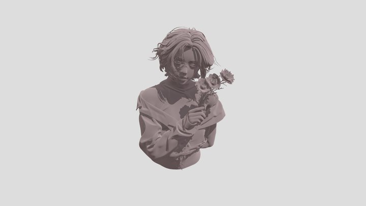 Wind-Tossed Petals 3D Model