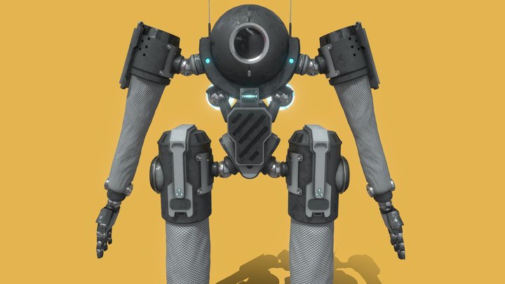 Combat Robot Unit influenced - By GBaroni art 3D Model