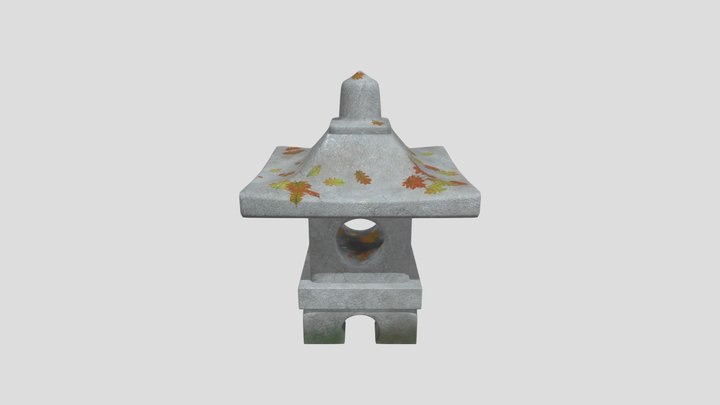 Japanese garden lamp 3D Model