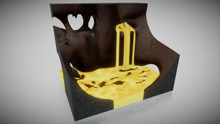 The One Ring in lava 3D Model