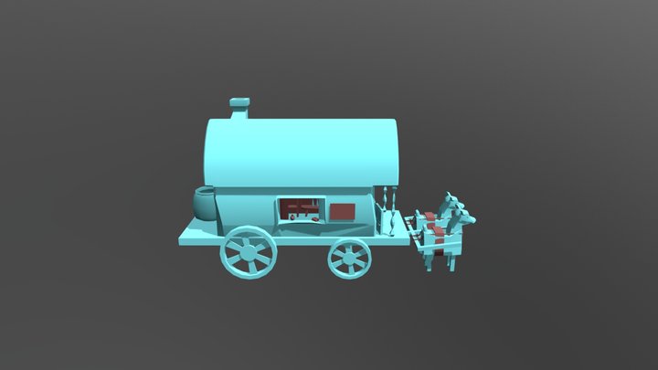 Chicken Color Van 3D Model