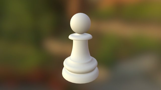 High Poly Pawn Smooth 3D Model