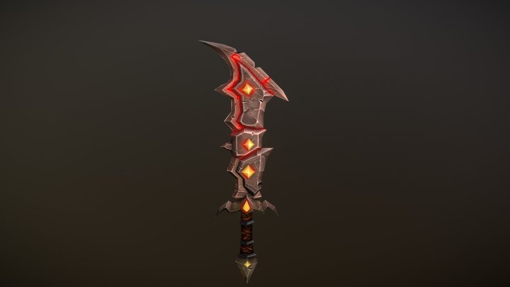 World Of Warcraft Cataclysm sword (Fan art) 3D Model