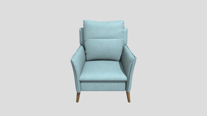 Monarch Fabric - Lounge Chair 3D Model