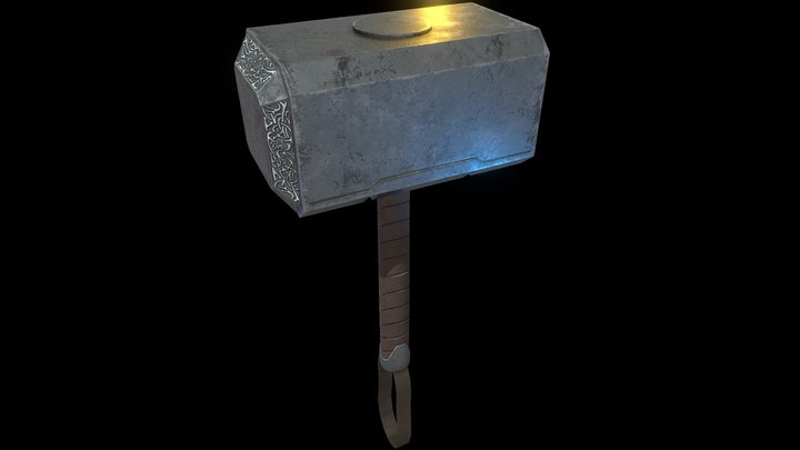 Mjölnir Thor's Hammer 3D Model