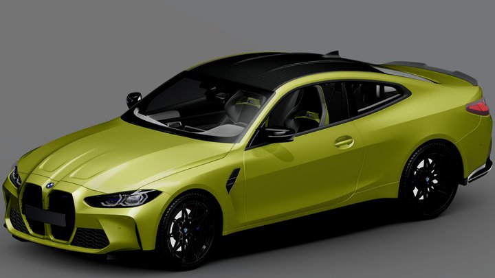BMW M4 G82 Coupe ( Free + High-Detail ) 3D Model