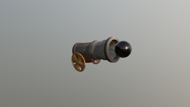 canhão 01 3D Model