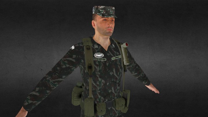 Braziilian Army 3rd Sergeant - Mountain 3D Model
