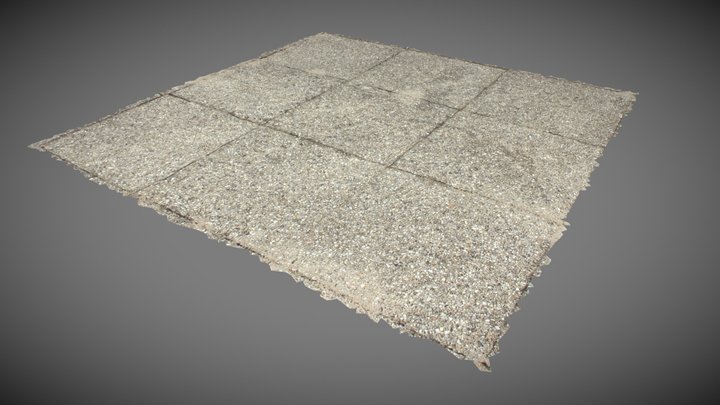 Sandy Slabs Ground 3D Model