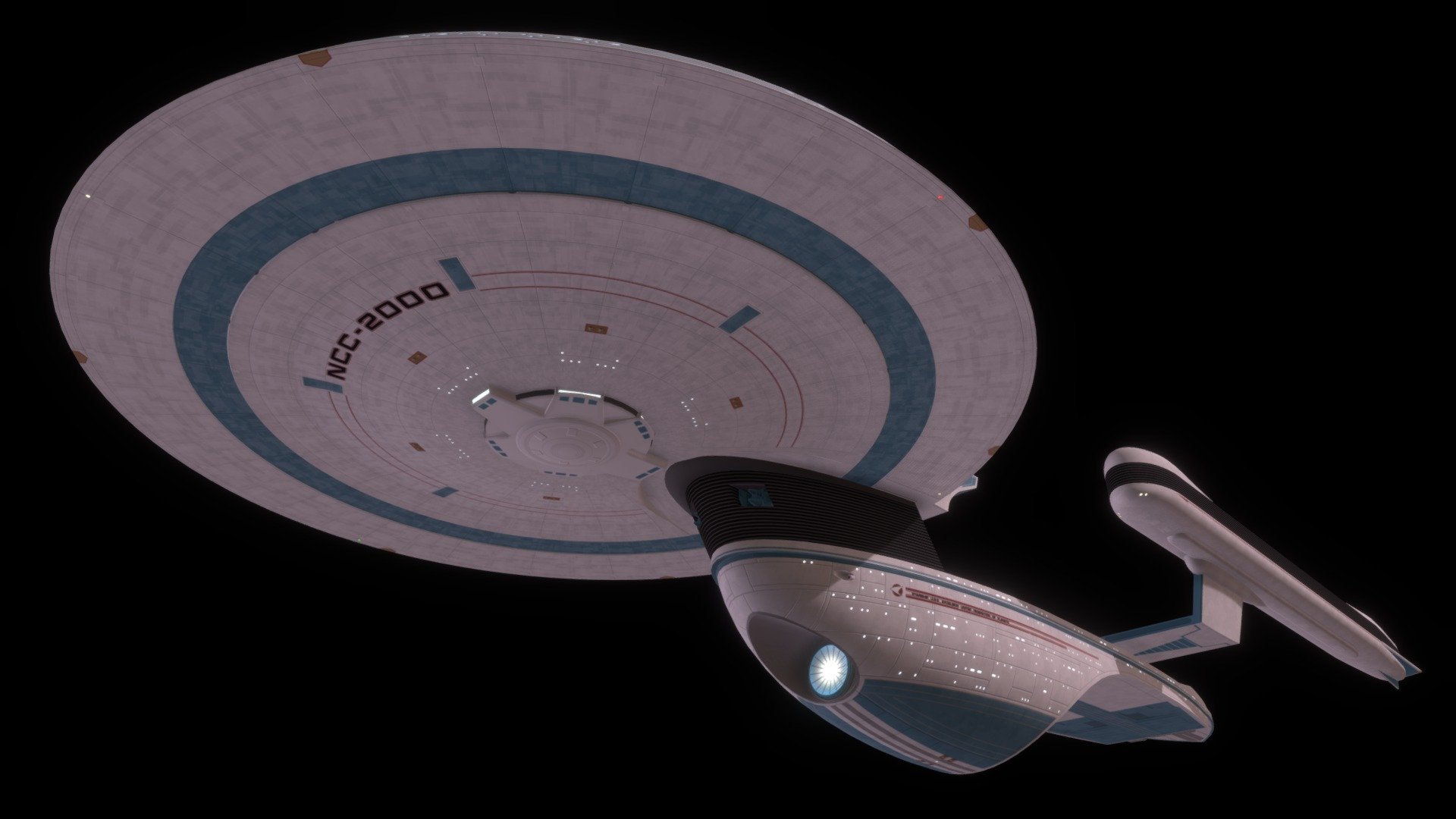 Star Trek USS Excelsior 3D Printed Build A shops Model