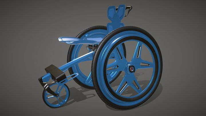 Wheelchair -  Blue Alpine 3D Model