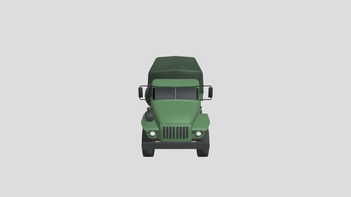 Ural-4320-31 Military truck 3D Model