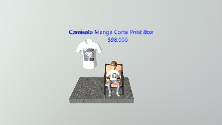Camiseta Vans Print Box 3D Model