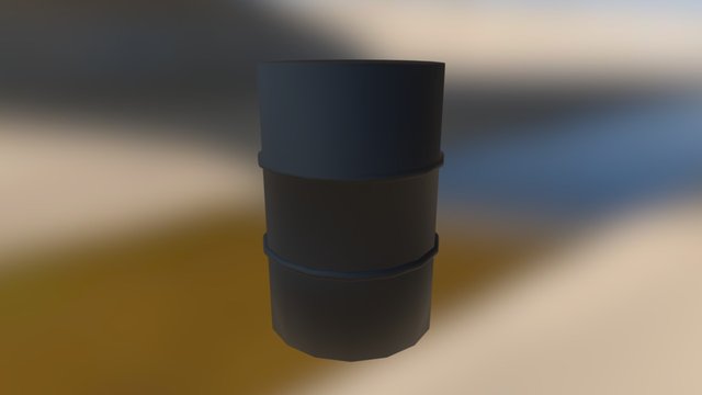 Metalic Oil Barrel 3D Model