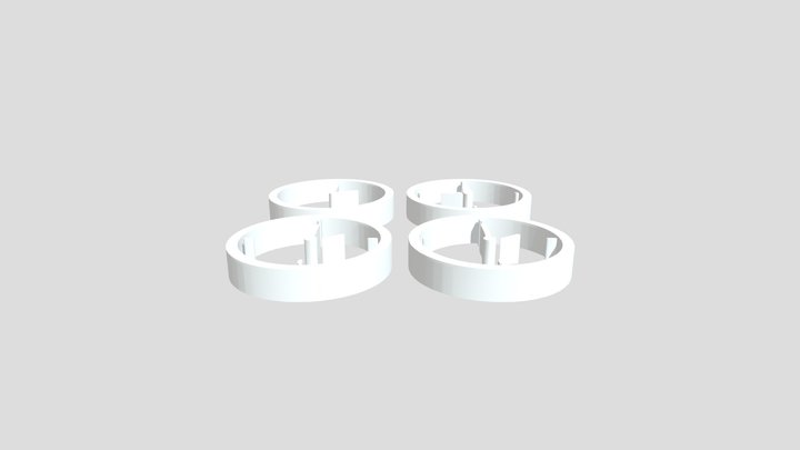 4 3D Clocks 3D Model