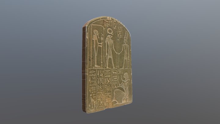 19 Stela of Chia, temple treasurer 3D Model